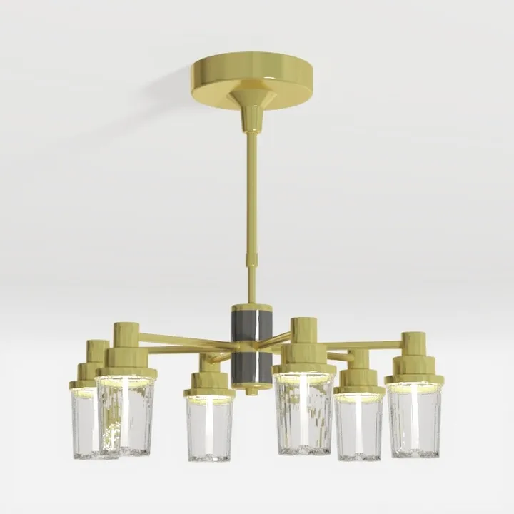 SZXYKEJI Gold Sputnik Chandelier Vintage Green