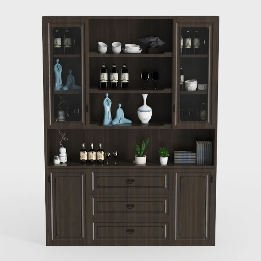 HOSTACK Buffet Cabinet with Hutch, Modern