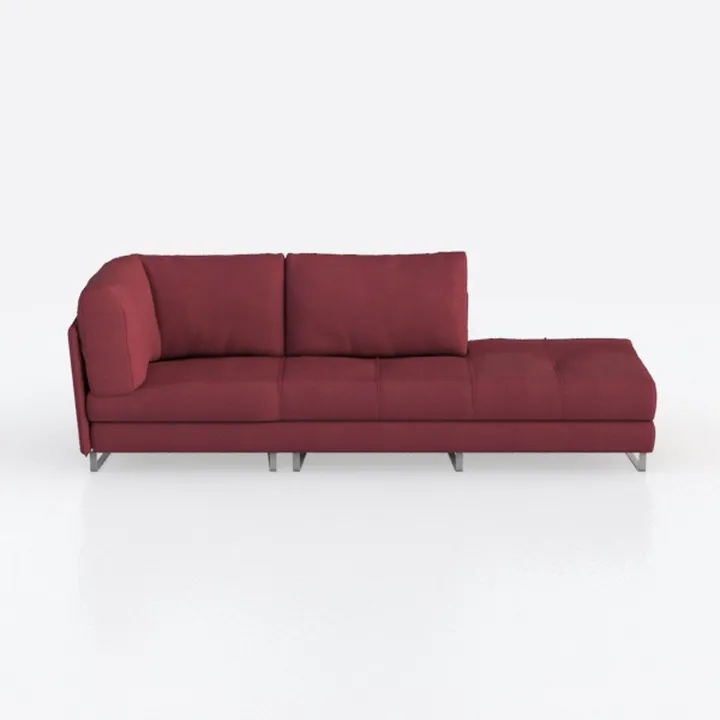 Glory Furniture Hollywood Velvet Sofa Chaise in Bu