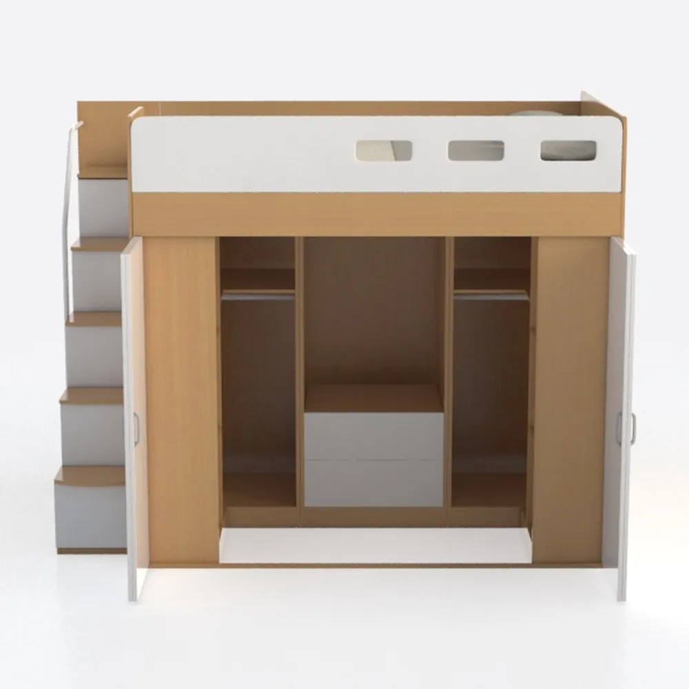 Full Murphy Bunk Bed with Desk and Hydraulic Lift,