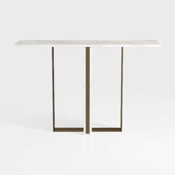 FurnitureR Computer Desk with Metal Frame 47.2 inc