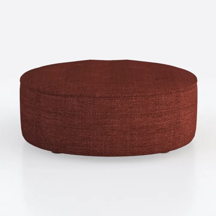 Sunbrella Canvas Rust Round Outdoor Bean Pouf 30 i
