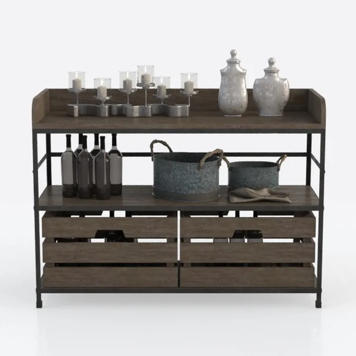 Farmhouse Shoe Storage Cabinet with 2 flip Drawers