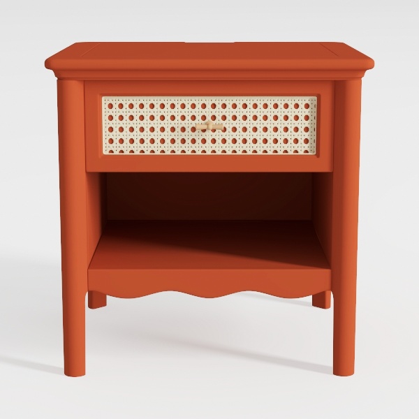 Home Square 2 Piece Metal Nightstand Set with 