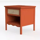 Home Square 2 Piece Metal Nightstand Set with  Left 45 Degree View