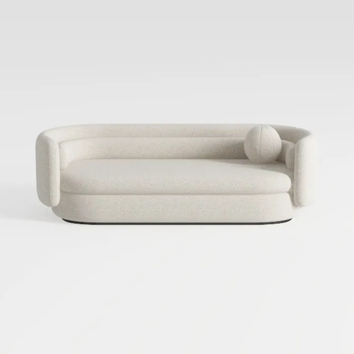 Jennifer Taylor Home Alpine 90.5" White Boucle