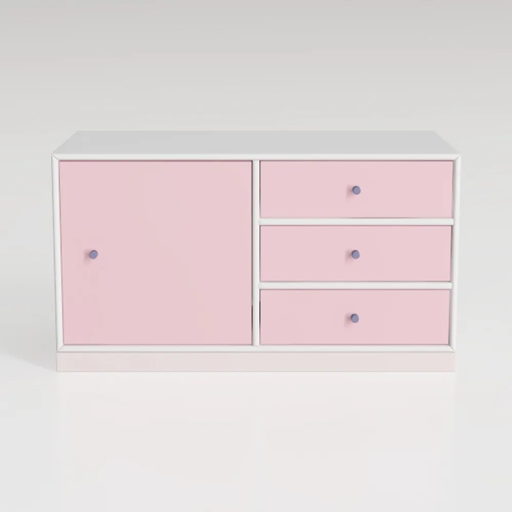 Spaco Pink Dresser for Bedroom,Modern 6 Drawer