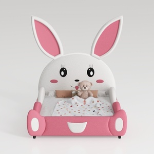 Linique Twin Size Upholstered Platform Bed with Ra