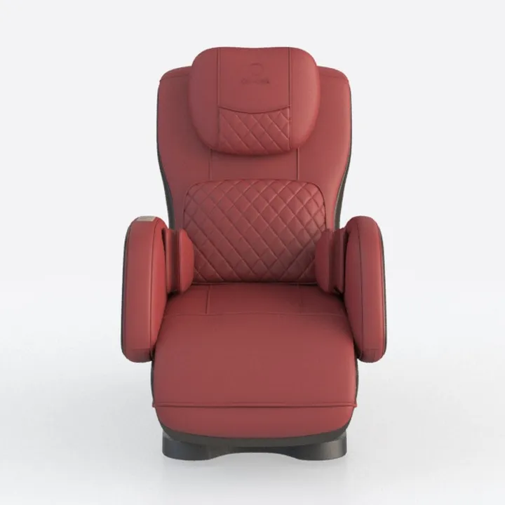 Red Leather Quilted Luxury Recliner Chair 3D Model