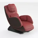 Red Leather Quilted Luxury Recliner Chair 3D Model Right 45 Degree View