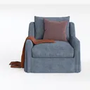 NUGYK Oversized Swivel Armchair 40”Single Sofa Lou Left 45 Degree View
