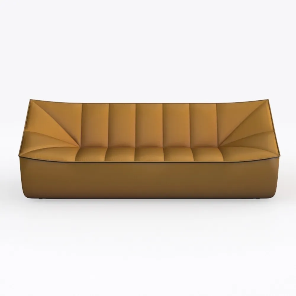 POLY & BARK Canale 99" Sofa in Cognac Tan