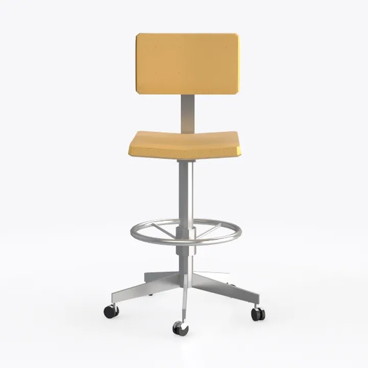 Saddle Stool Chair with Back Support Footrest