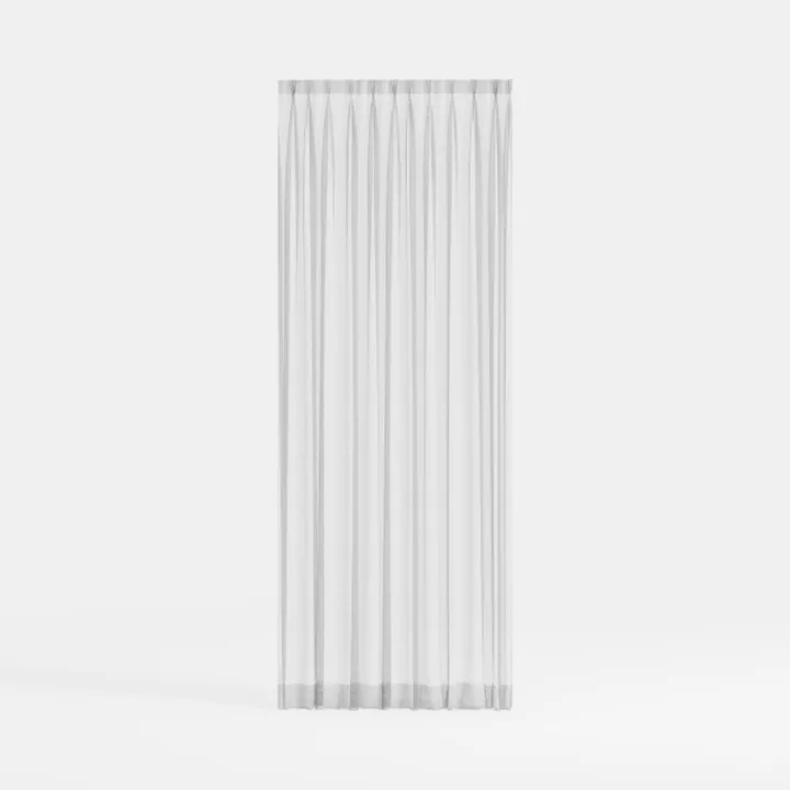 Vision Home Natural Pinch Pleated Semi Sheer