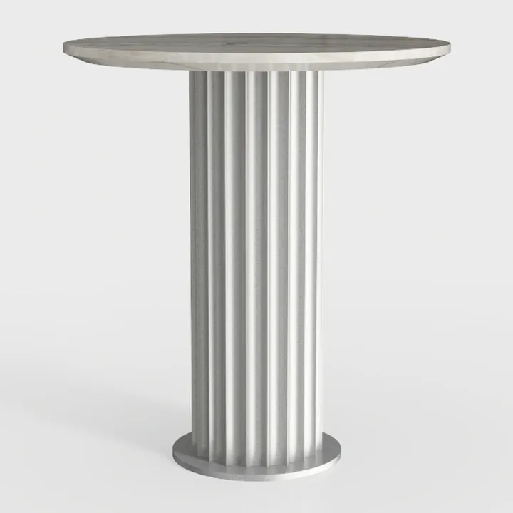 Wisfor Sintered Stone Console Table: Half Round