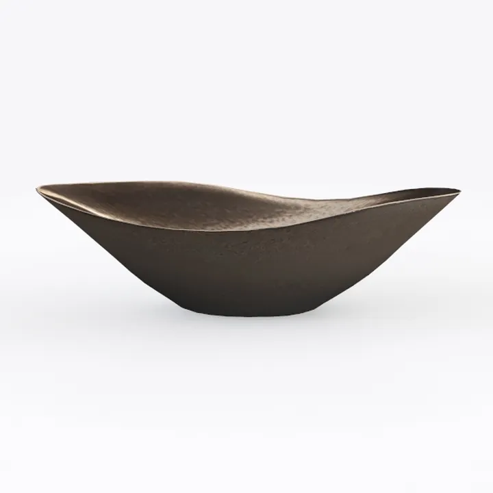 Minimalist Dark Bronze Decorative Bowl 3D Model