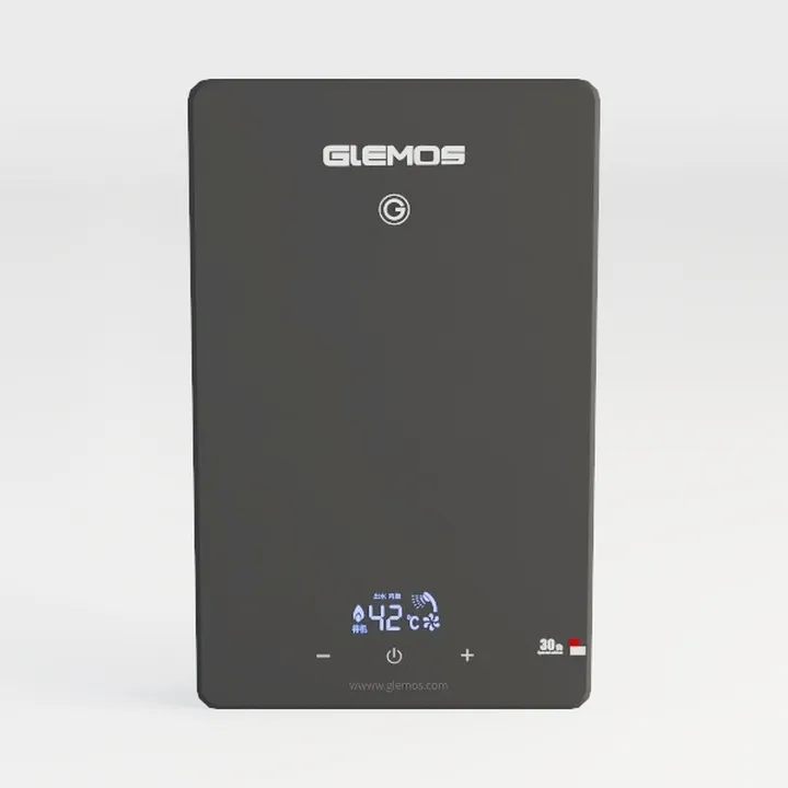 Modern Digital Wall Mounted Electric Tankless Water Heater 3D Model