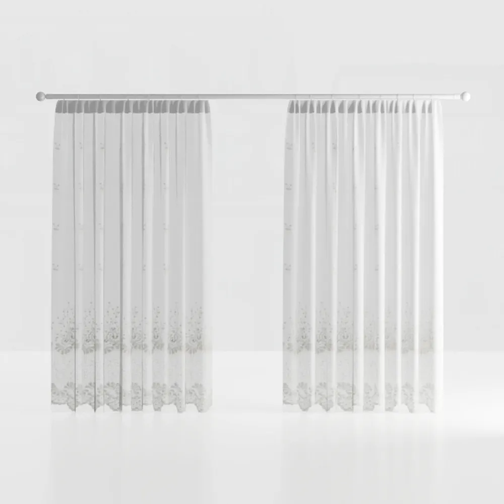 Tollpiz Short Sheer Curtains Linen Textured 