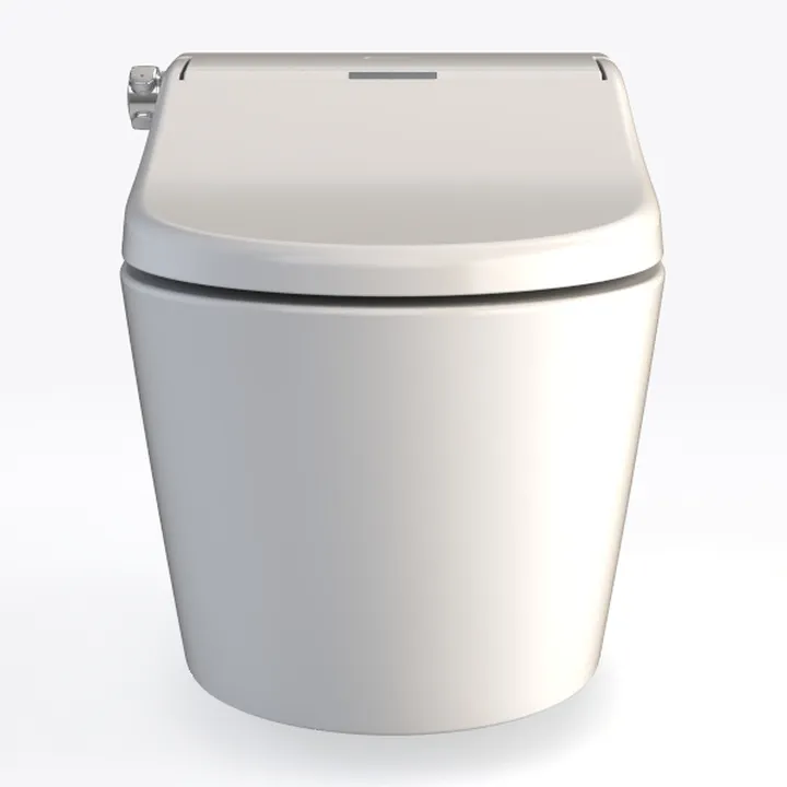 Minimalist White Ceramic Smart Toilet 3D Model