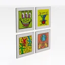 Pop Art Style Wall Art Prints Set 3D Model Right 45 Degree View