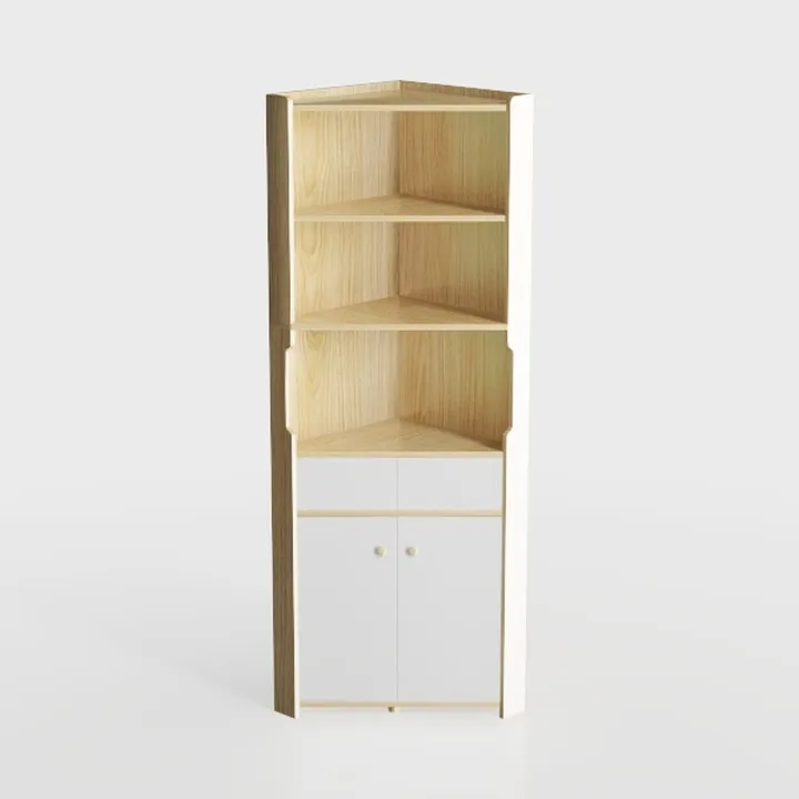 67'' Tall Corner Cabinet with 4 Doors and Storage