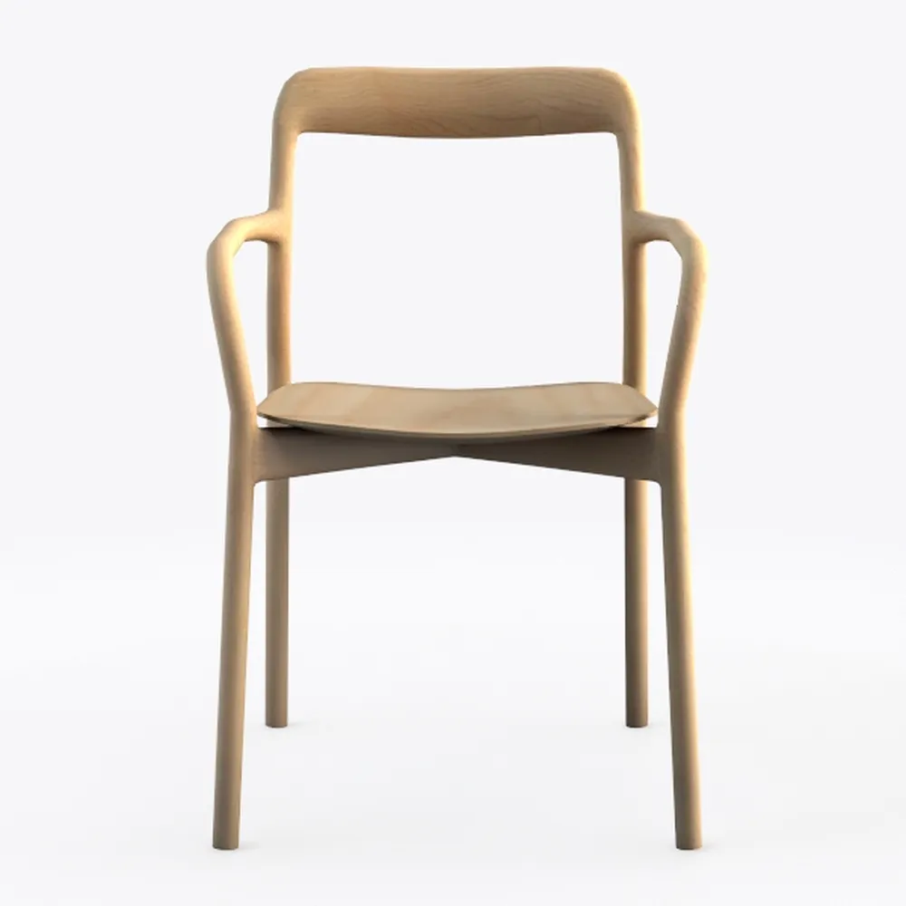 Ergonomic Solid Wood Chair Home Living Room Chair 