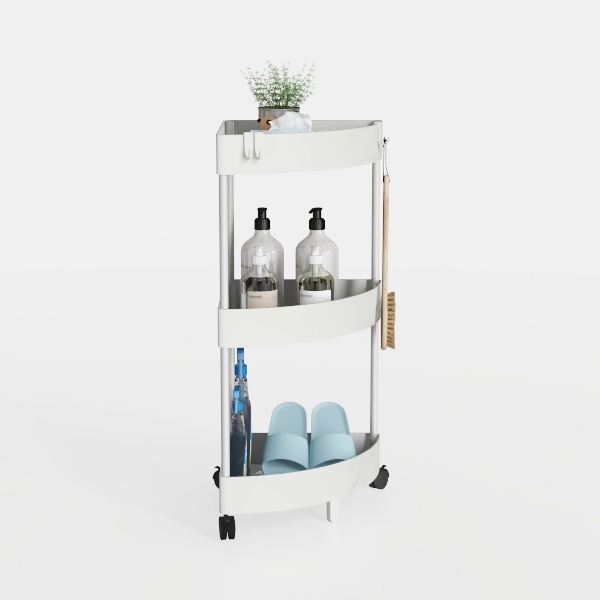 Pipishell 3 Tier Rolling Cart with Table Top