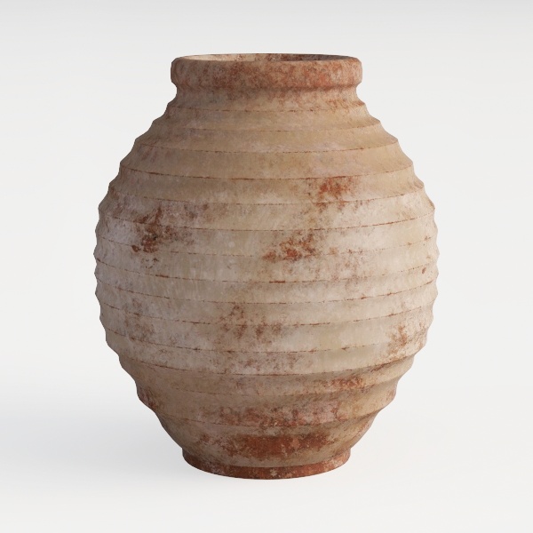 Ceramic Flower Vase, 8.66 inch Tall Round Rustic