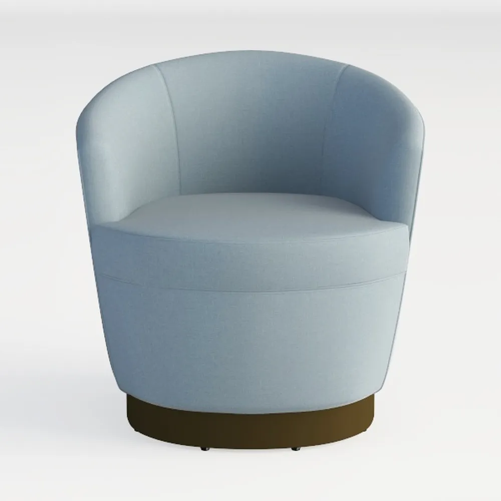 UIXE 360° Swivel Barrel Accent Chair, Modern Round