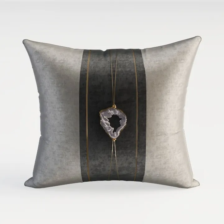 DEZENE Decorative Pillow Covers 18x18 Black: 2