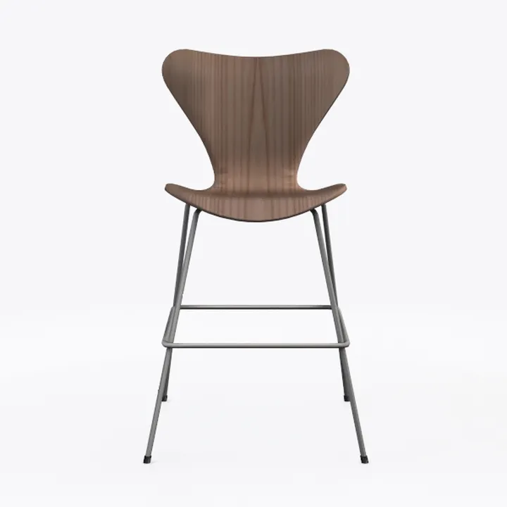 29.7 in. Brown High Back Metal Bar Chair with Wood