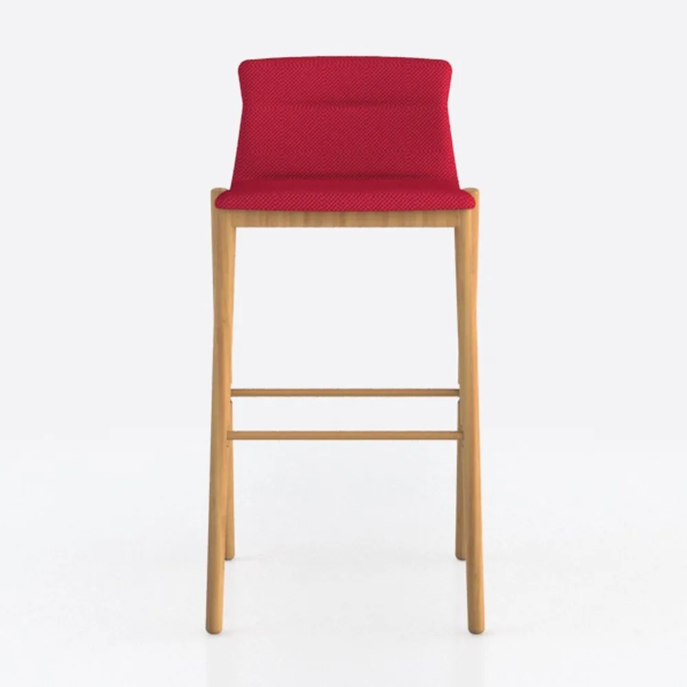 30.25 in Red Metal Outdoor Bar Stool