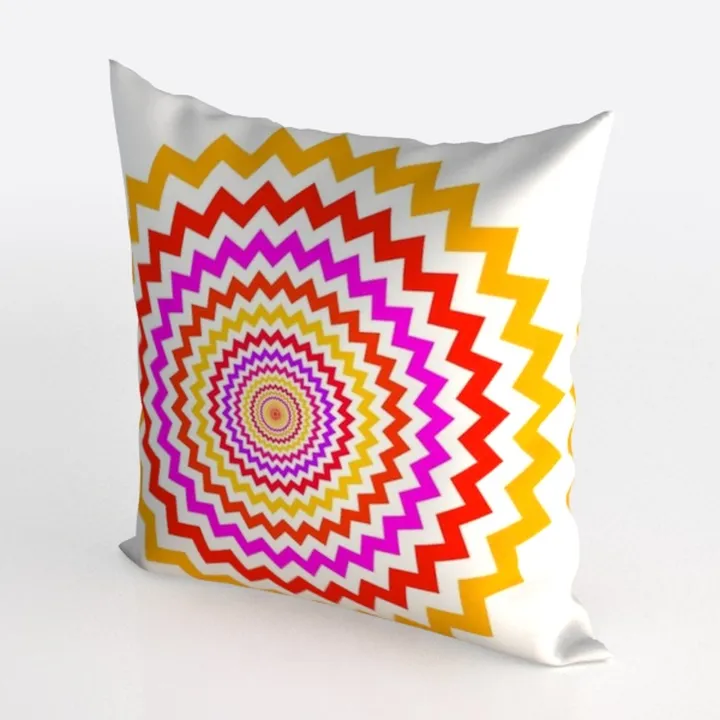 Colorful Chevron Pattern Decorative Throw Pillow 3D Model