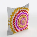 Colorful Chevron Pattern Decorative Throw Pillow 3D Model Right 45 Degree View