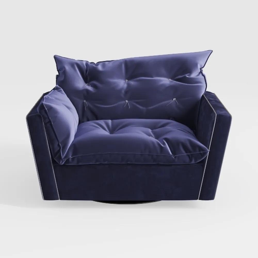 Oversized Sofa Chair with Ottoman, Modern Lazy
