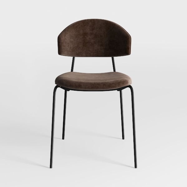 LumiSource Casper Leather Accent Chair, Armless Ch