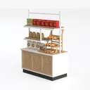 bread shelf-Bakery Free Left 45 Degree View