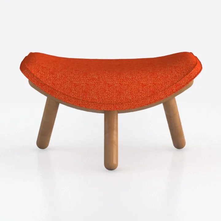 YHKJLYH Sedia a Dondolo con poggiapiedi, Sedia Imbottita, Sedia Moderna per Il Tempo Libero da Balcone, Poltrona per Adulti con Cuscino Spesso, Arancione, Taglia Unica