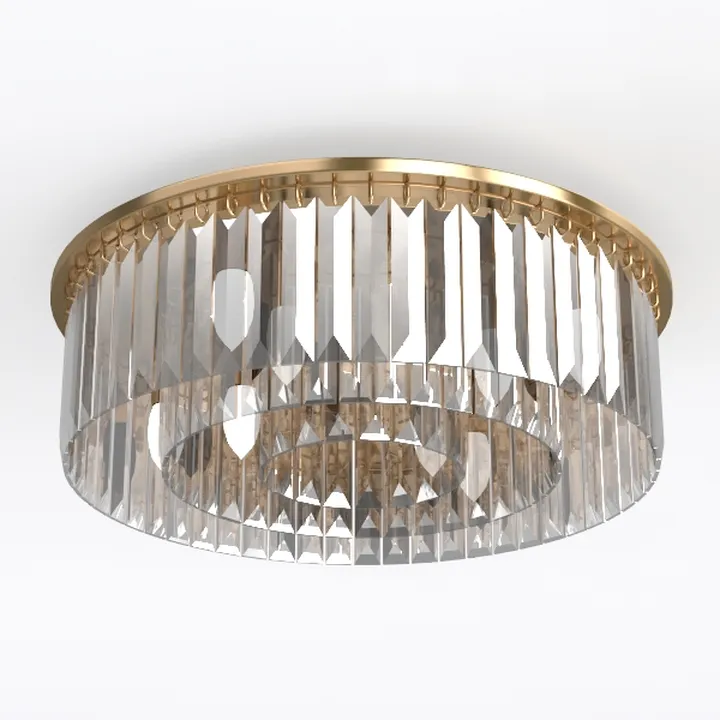 Flashing God Modern Crystal Chandelier, Gold, W40"