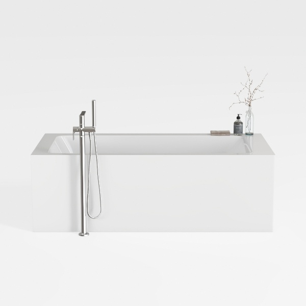Kaskade 71” - Modern White Freestanding Soaking