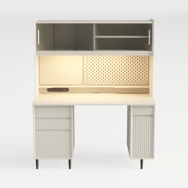 Computer Desk with 90 Degree Rotating Desktop, 43x