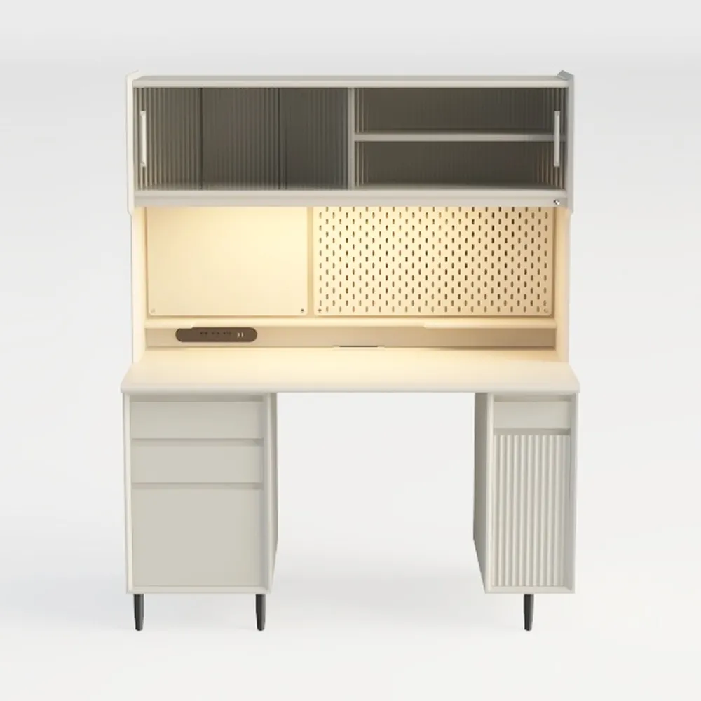 Computer Desk with 90 Degree Rotating Desktop, 43x