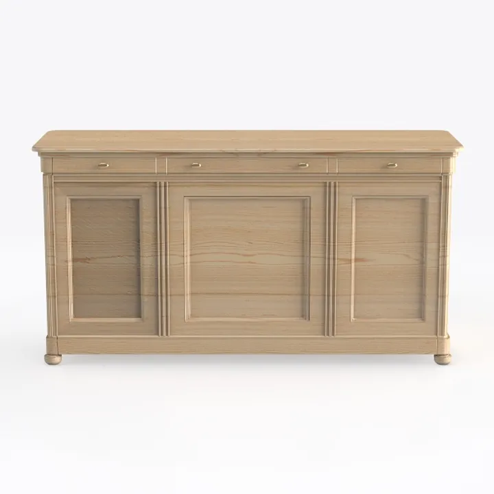 Solid Wood Sideboard Buffet 65.9" W, 16.9" D, 31.6