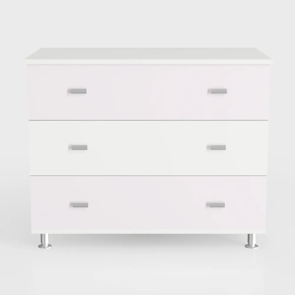 White 6 Drawer Dresser for Bedroom, Chest of