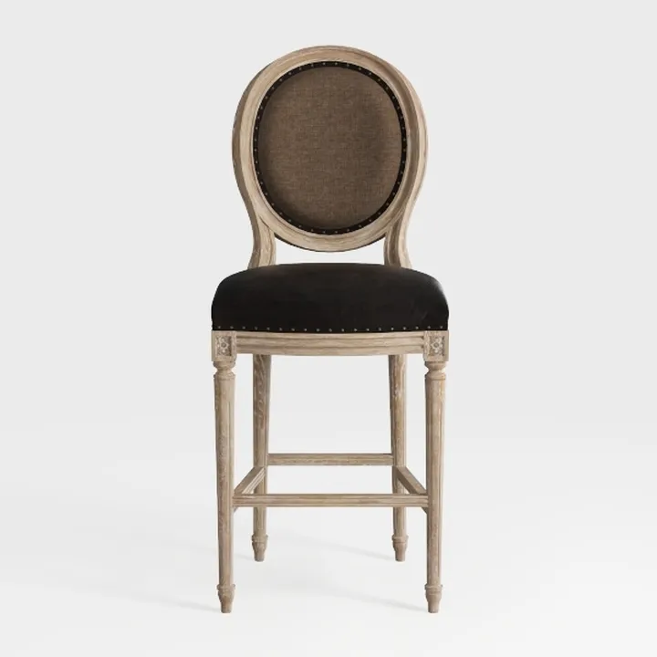 Rhomtree Farmhouse Barstools Upholstered Antique