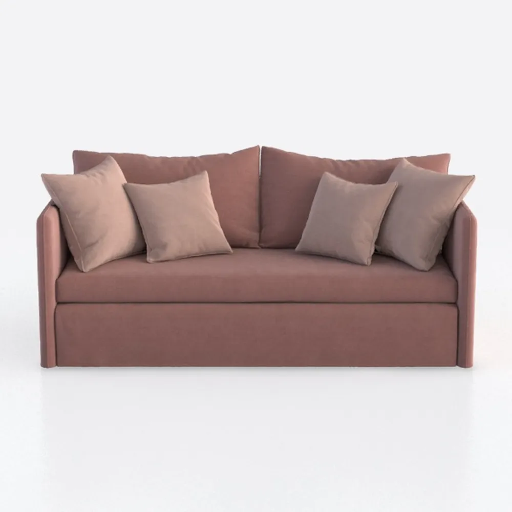 Foldable Three Person Fabric Sofa Bed, high Reboun