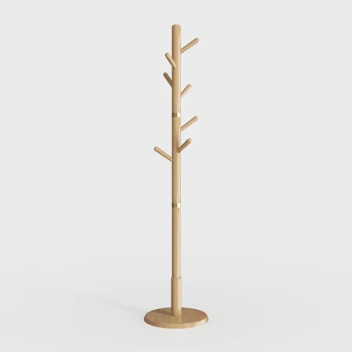 VASAGLE Solid Wood Coat Rack, Free Standing Hall