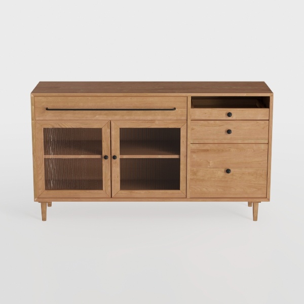 WAMAPT Buffet Cabinet with 4 Doors and 2 Drawers, 