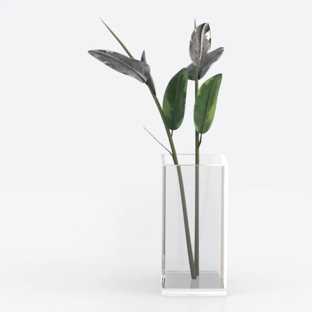 Clear Acrylic Vase Clear Book Shaped Vase Cultural Flavor Decorative Acrylic Vase For Unique Home Bedroom Office Accent Book