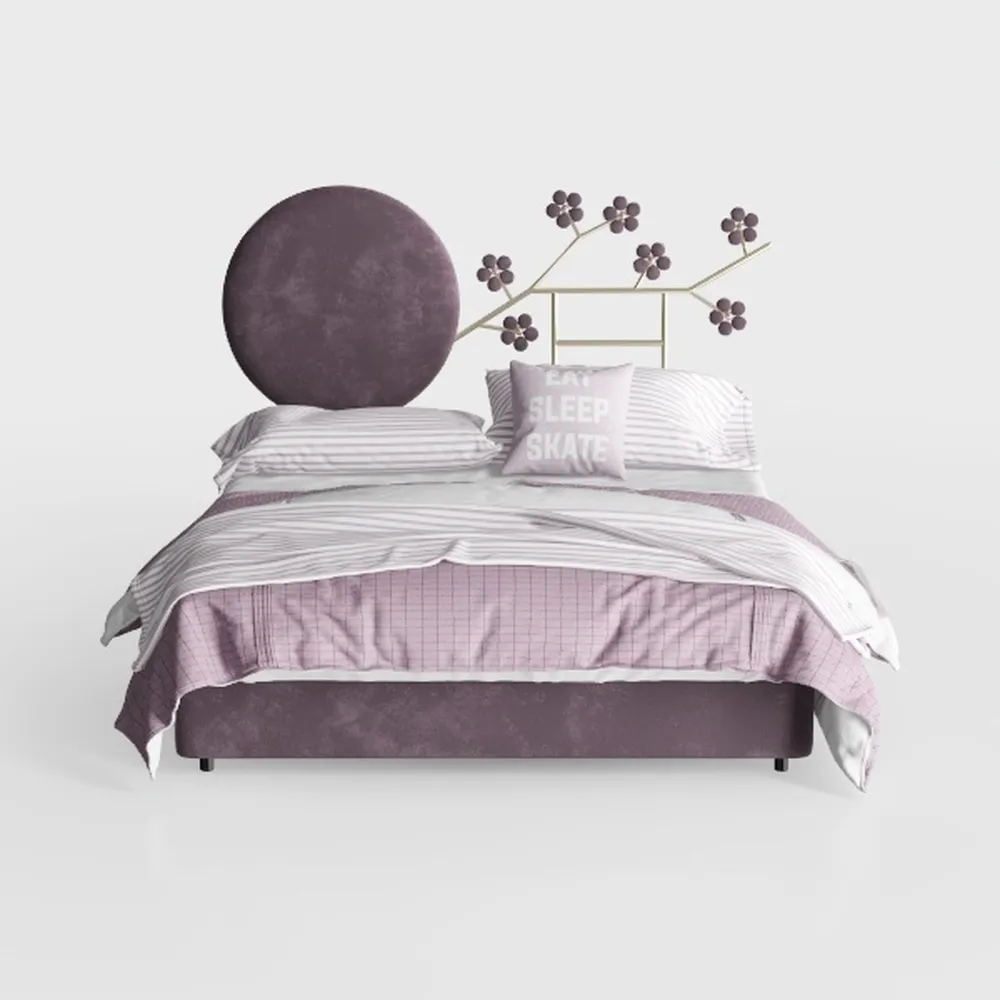 Merax Twin Size Upholstered Platform Bed, Velvet U